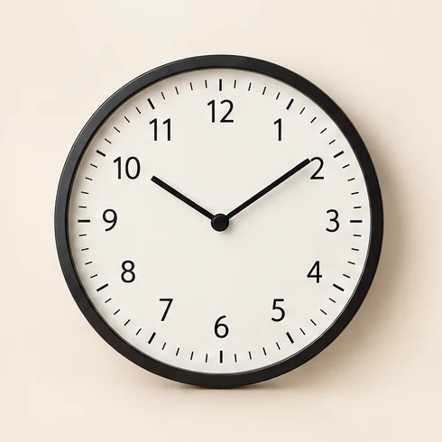 Steel-rim wall clock